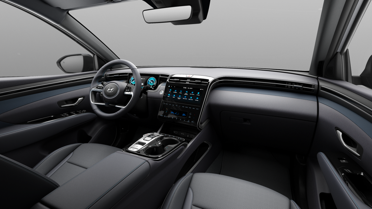 Pohled do interiéru zcela nového kompaktního SUV Hyundai TUCSON Plug-in Hybrid.